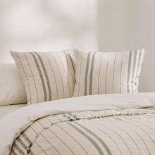 Zabrie Yarn-Dyed Cotton Jacquard European Pillowcases (Set of 2)